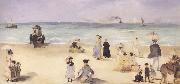 Edouard Manet Sur la plage de Boulogne (mk40) china oil painting reproduction